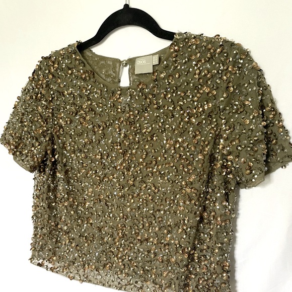 ASOS sequin cropped top - Picture 1 of 2